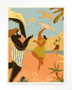 Wandkleed Fly High in maat en frame naar keuze