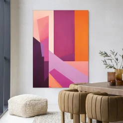 Wandkleed Folded Lines in maat en frame naar keuze