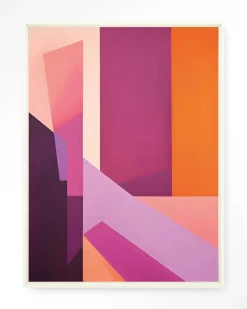 Wandkleed Folded Lines in maat en frame naar keuze