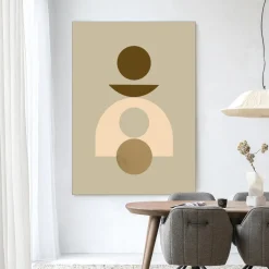 Wandkleed Forma 4 Beige in maat en frame naar keuze