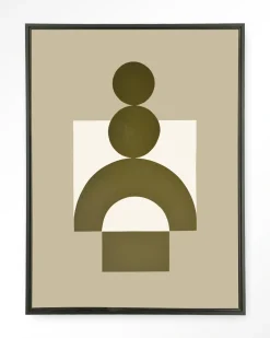 Wandkleed Forma 3 Beige in maat en frame naar keuze