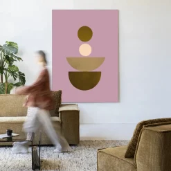 Wandkleed Forma 1 Beige in maat en frame naar keuze