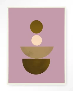 Wandkleed Forma 1 Beige in maat en frame naar keuze