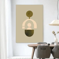 Wandkleed Forma 2 Beige in maat en frame naar keuze
