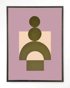 Wandkleed Forma 3 Lilac in maat en frame naar keuze