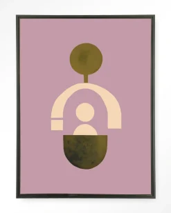 Wandkleed Forma 2 Lilac in maat en frame naar keuze