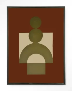 Wandkleed Forma 3 Red in maat en frame naar keuze