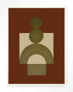 Wandkleed Forma 3 Red in maat en frame naar keuze