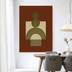 Wandkleed Forma 3 Red in maat en frame naar keuze