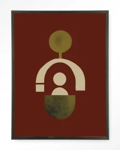 Wandkleed Forma 2 Red in maat en frame naar keuze