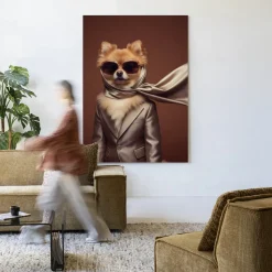 Wandkleed Foxy in maat en frame naar keuze