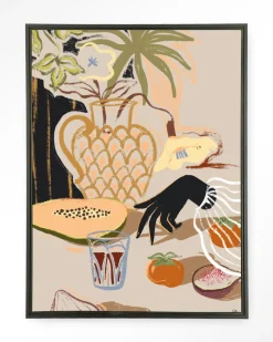 Wandkleed Fruitful Spread in maat en frame naar keuze