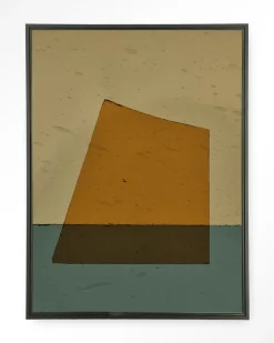 Wandkleed Geen Beige in maat en frame naar keuze