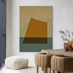 Wandkleed Geen Beige in maat en frame naar keuze