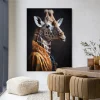 Wandkleed Giraffe in maat en frame naar keuze