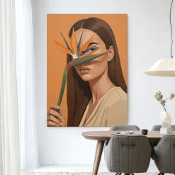 Wandkleed Girl Of Paradise in maat en frame naar keuze