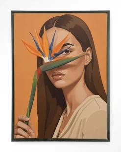Wandkleed Girl Of Paradise in maat en frame naar keuze