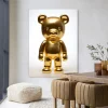 Wandkleed Golden Teddybear in maat en frame naar keuze