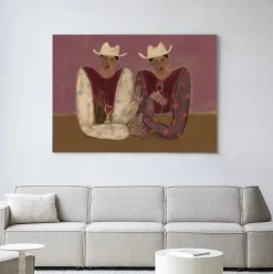 Wandkleed Good Ranch Talk in maat en frame naar keuze