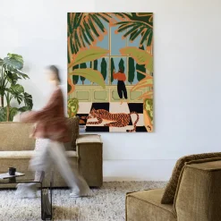 Wandkleed Green House in maat en frame naar keuze