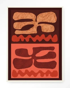 Wandkleed Groovy Neutral in maat en frame naar keuze