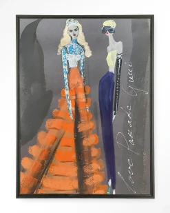 Wandkleed Gucci in maat en frame naar keuze