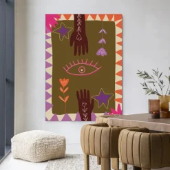 Wandkleed Hands in maat en frame naar keuze