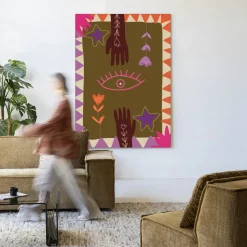 Wandkleed Hands in maat en frame naar keuze