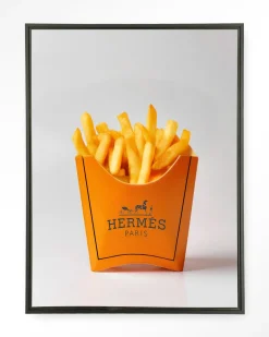 Wandkleed Hermes Fries in maat en frame naar keuze