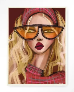 Wandkleed Im A 90s Girl in maat en frame naar keuze