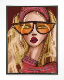 Wandkleed Im A 90s Girl in maat en frame naar keuze