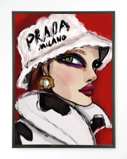 Wandkleed Julie in maat en frame naar keuze