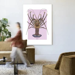 Wandkleed Langosta in maat en frame naar keuze