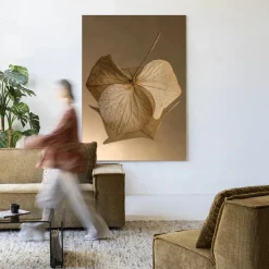 Wandkleed Leaf Me: Sheltered in maat en frame naar keuze