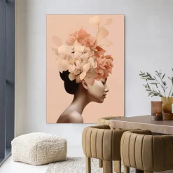 Wandkleed Leave Crown in maat en frame naar keuze