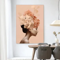 Wandkleed Leave Crown in maat en frame naar keuze