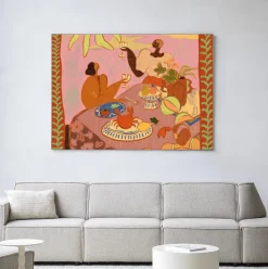 Wandkleed Lunch With The Ladies in maat en frame naar keuze