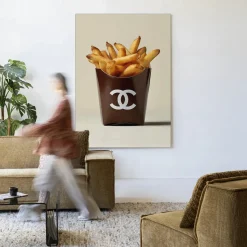 Wandkleed Luxury Fries in maat en frame naar keuze