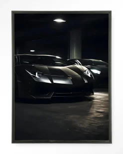 Wandkleed Luxury Garage in maat en frame naar keuze