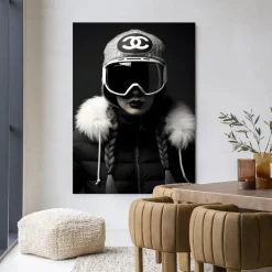 Wandkleed Luxury Snow Girl in maat en frame naar keuze