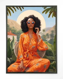 Wandkleed Mia in maat en frame naar keuze