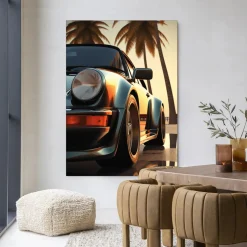 Wandkleed Miami Style in maat en frame naar keuze