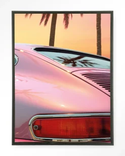 Wandkleed Miami Vice in maat en frame naar keuze