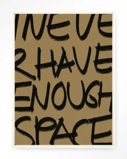 Wandkleed No Space in maat en frame naar keuze