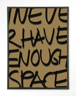 Wandkleed No Space in maat en frame naar keuze