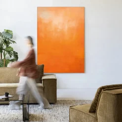 Wandkleed Orange in maat en frame naar keuze