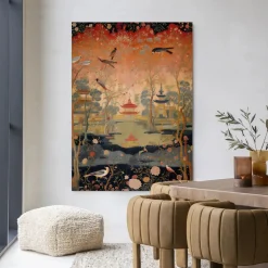 Wandkleed Oriental Night in maat en frame naar keuze