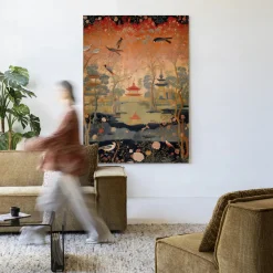 Wandkleed Oriental Night in maat en frame naar keuze