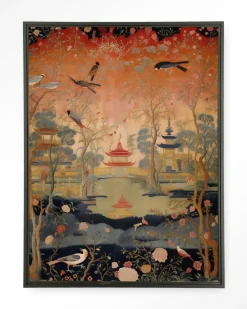 Wandkleed Oriental Night in maat en frame naar keuze