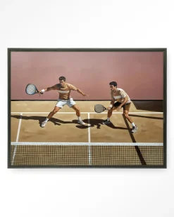 Wandkleed Padel Court in maat en frame naar keuze